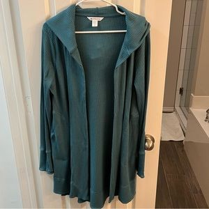 NWOT Borealis Green Athleta Hooded Sweater with Pockets